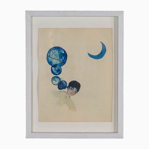 Bilal Bahir, Bilal in the Blue Moon, 2019, Techniques mixtes