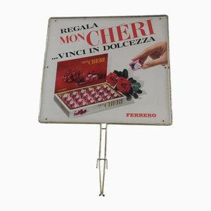 Insegna bifacciale Mon Cherie Ferrero, 1970