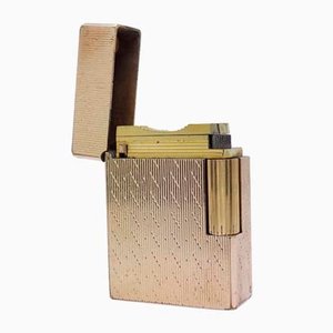 20th Century Dupont Line 1 Lighter in Gold Plated, France, 1980s