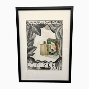 Affiche Publicitaire Art Déco à l'origine des années 20 lt Piver Paris, 1920s