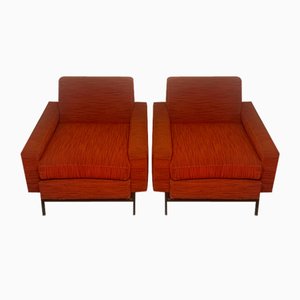 Set of Iron and Fabric Armchairs, 1960s