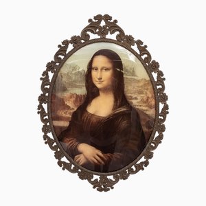 Mona Lisa italiana con retroiluminación, años 70
