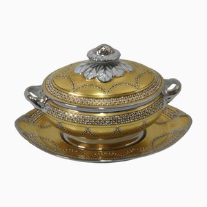 Saucière en Porcelaine avec Poudre d'Or