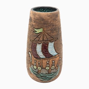 Vintage Swedish Chamotte Viking Vase from Tilgmans Ceramics, 1970s