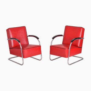 Set of Vintage Bauhaus Armchairs from Mücke Melder, 1930s