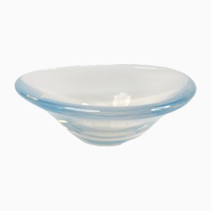 Opaline Glass Selena Bowl by Sven Palmqvist for Orrefors, 1950s