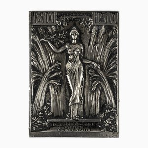 Plaque en Argent par René Lalique, 1920s