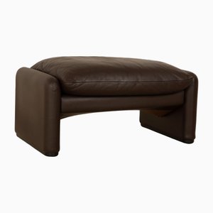 Maralunge Leather Stool in Brown from Cassina