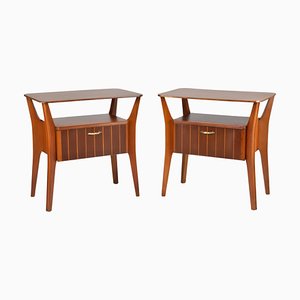 Italian Maple Nightstands attributed to Gio Ponti for Cantu, 1950s, Set of 2