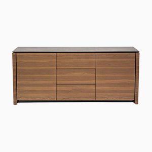 Italian Mag Sideboard in Wood & Glass from Calligaris