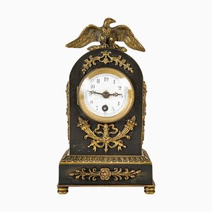 Reloj de viaje Imperio de bronce de finales del siglo XIX