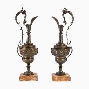Early 20th Century Empire Bronze Ewers, Set of 2