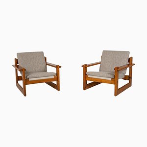 Mid-Century Modern Lounge Chairs, Set of 2