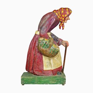 Scultura di strega in cartapesta, anni '20