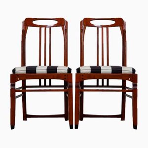 Art Nouveau Dining Room Chairs attributed to Paul Schuitema, Set of 6