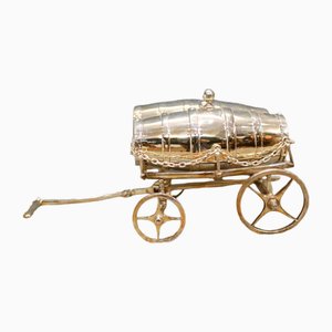 Sheffield Silver Plate Wagon Barrels, 1890s, Set of 2