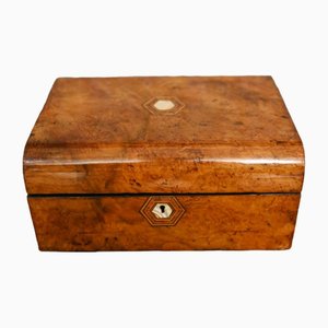 Camphor Wood Jewellery Box Trunk, 1890s