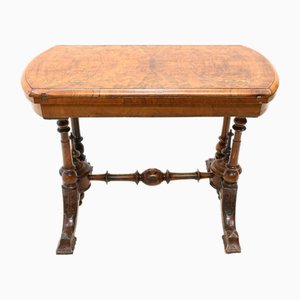 Victorian Games Table in Burr Walnut, 1880s