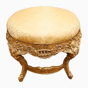 Grand Tabouret Louis XVI Doré, France