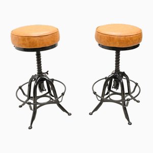 Tabourets de Bar Mid-Century en Fonte, 1960s, Set de 2