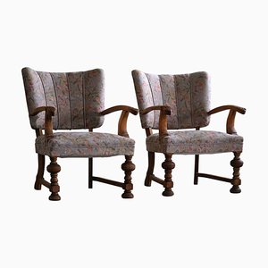 Early 20th Century Art Nouveau Danish Armchairs, 1920s, Set of 2