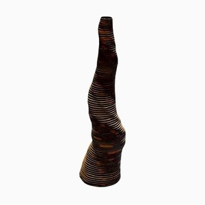 Grand Vase en Bambou Brûlé par Daan De Wit