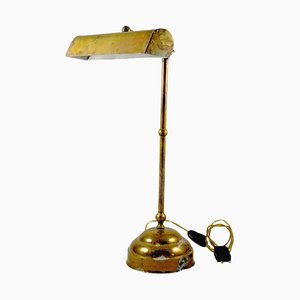 Lámpara de mesa vintage de latón, años 40