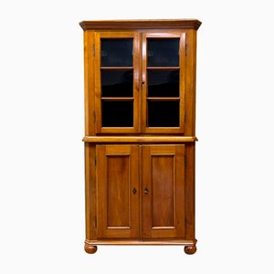 Antique Biedermeier Corner Cabinet in Cherry, 1830s