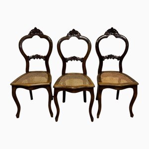 Antique French Louis Philippe Chairs, 1900, Set of 3