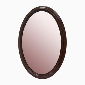 Specchio antico con cornice in mogano