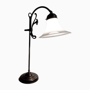 Lampada da scrivania vintage in ottone