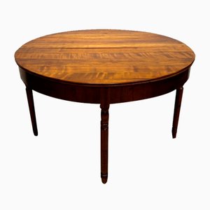 Antique Demi Lune Side Table in Cherry, 1830s