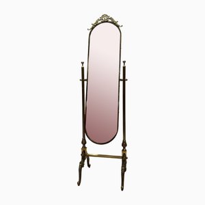 Vintage Standing Mirror with Rounded Edges