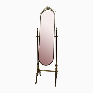 Vintage Standing Mirror with Rounded Edges