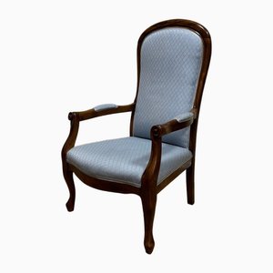 Walnut Armchair with Large Backrest