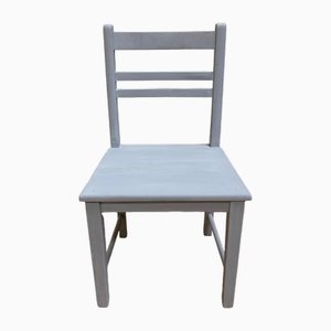 Silla para niños Farm Blue de madera blanda