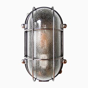 Wall Lamp in Mesh Hammered Glass, 1950s