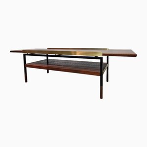 Coffee Table in Brass and Wood, 1950s