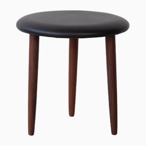 Mid-Century Danish Round Tripod Footstool, 1960s