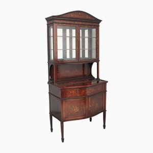 19th Century Mahogany and Inlaid Display Cabinet, 1880s