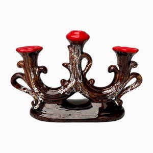 Ceramic Fat Lava Candleholder from Vallauris