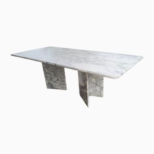 Mid-Century Dining Table in Calacatta Marble, 1970s