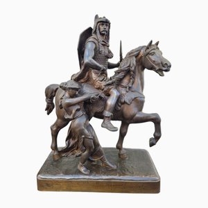 Gaulish Chef on Horseback, 19th Century, Bronze
