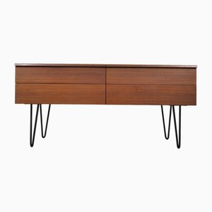 Credenza Mid-Century in teak con gambe a forcina di Tepe, anni '60