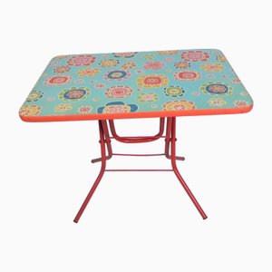 Table Pliante pour Enfants avec Imprimé Floral, 1960s