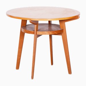 Petite Table d'Appoint Mid-Century en Chêne, 1950s