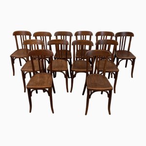 Bistro Chairs, 1950s, Set of 12