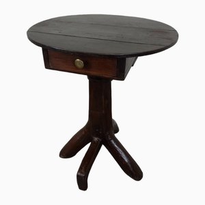 Brutalist Pedestal Side Table