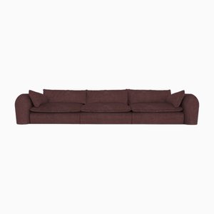 Canapé Moderne Comfy en Tissu Famiglia Bordeaux par Collector