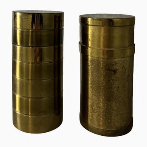 Brass Containers by Gabriella Crespi, 1970s, Set of 2